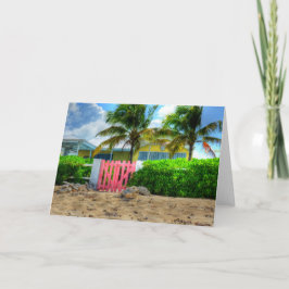 トロピカルピンクゲートグリーティングカード カード