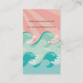 トロピカルピンクサンアクアウェーブスサマービーチ海 名刺 (裏面)