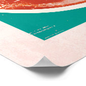 トロピカルピンクネグロニカクテルレトロポスター ポスター (角)