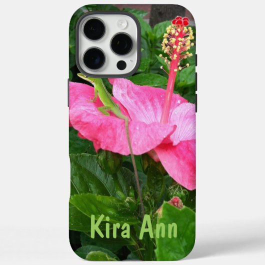 トロピカルピンクハイビスカスの花の写真カスタム Case-Mate iPhoneケース (裏面)
