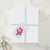 トロピカルピンクハイビスカスフラワーサンダー_コーブ ギフトタグ (より糸付き)