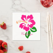 トロピカルピンクハイビスカスフラワーサンダー_コーブ スタンダードカクテルナプキン (インサイチュ)