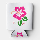 トロピカルピンクハイビスカスフラワーサンダー_コーブ 缶クーラー (正面)