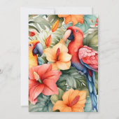 トロピカルピンクハイビスカスフローラ卒業 招待状 (裏面)