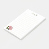 トロピカルピンクハイビスカス花の写真 ポストイット (アングル)