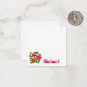 トロピカルピンクハワイアンハイビスカスマハロのパーソナライズ ノートカード (正面/裏面インサイチュ)