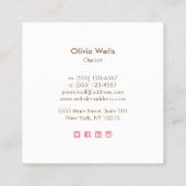 トロピカルピンクパームツリーモバイルスプレータン コーリングカード (裏面)