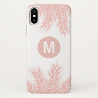 トロピカルピンクパームフロントiPhone Xケース iPhone X ケース