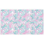 トロピカルピンクパーム葉 テーブルクロス (正面(横))