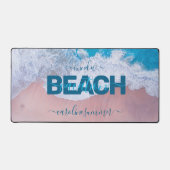 トロピカルピンクビーチバミューダバケーション デスクマット (正面)