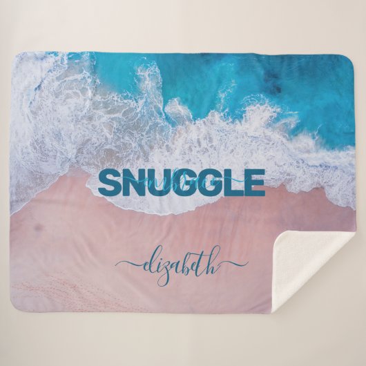 トロピカルピンクビーチバミューダ シェルパブランケット (正面(横))