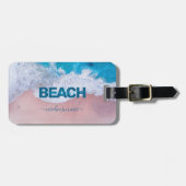 トロピカルピンクビーチバミューダ ラゲッジタグ (正面横)