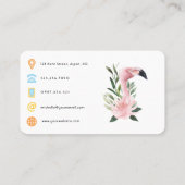 トロピカルピンクフラミンゴイベントコーディネーターQRコード 名刺 (裏面)