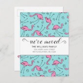 トロピカルピンクフラミンゴオンアクアムービング 案内ポストカード (正面/裏面)