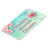 トロピカルピンクフラミンゴクルーズステートルームキャビン マグネット (左側)