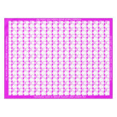 トロピカルピンクフラミンゴスロマンチックハートトソーム テーブルクロス (正面(横))