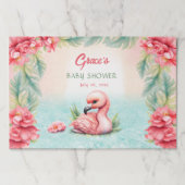 トロピカルピンクフラミンゴティアウェイ紙ランチョンマット ペーパーパッド (正面)