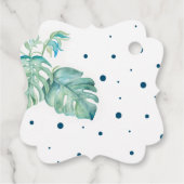 トロピカルピンクフラミンゴビーチ水彩 フェイバータグ (裏面)