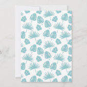 トロピカルピンクフラミンゴビーチ誕生日招待状 招待状 (裏面)