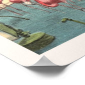 トロピカルピンクフラミンゴフラムボイランスプリント ポスター (角)