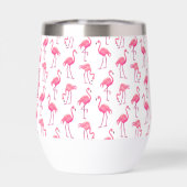 トロピカルピンクフラミンゴモノグラムのイニシャル (背面)