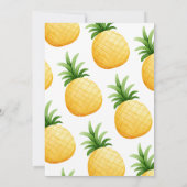 トロピカルピンクフラミンゴ夏の女の子1歳の誕生日 招待状 (裏面)