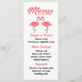 トロピカルピンクフラミンゴ結婚メニューのパーティールアウ（ハワイ式宴会） メニュー (正面)