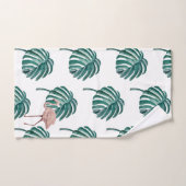 トロピカルピンクフラミンゴ絵を描のバスタオオルセット バスタオルセット (ハンドタオル)