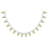 トロピカルピンクフラミンゴ誕生日パーティー バンティングフラッグ (全)