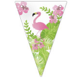 トロピカルピンクフラミンゴ誕生日パーティー バンティングフラッグ (第2の旗)