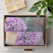 トロピカルピンクフラミンゴ&ウォータカラー花模様 薄葉紙 (ギフト)