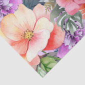トロピカルピンクフラミンゴ&ウォータカラー花模様 薄葉紙 (詳細)