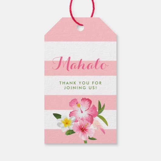 トロピカルピンクフラミ結婚ンゴブライダルシャワー ギフトタグ (裏面)
