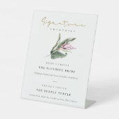 トロピカルピンクフローラシグネチャードリンクカクテル 台座サイン (正面)