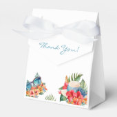 トロピカルピンクフローラビーチブライダルシャワー フェイバーボックス (正面サイド)