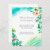 トロピカルピンクフローラビーチ移動 案内ポストカード (正面/裏面)