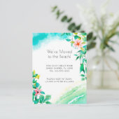 トロピカルピンクフローラビーチ移動 案内ポストカード (スタンド正面)