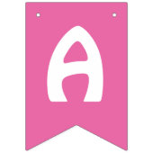 トロピカルピンクフローラルアウ（ハワイ式宴会）誕生日パーティー バンティングフラッグ (第3の旗)