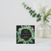 トロピカルピンクフローラ結婚のウェブサイト エンクロージャーカード (スタンド正面)