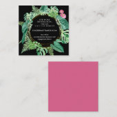 トロピカルピンクフローラ結婚のウェブサイト エンクロージャーカード (正面/裏面)