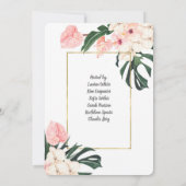 トロピカルピンクブライダルシャワー招待 招待状 (裏面)