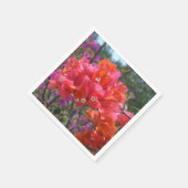 トロピカルピンクブーゲンビリア島フローラ スタンダードカクテルナプキン (角)