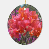 トロピカルピンクブーゲンビリア島フローラ セラミックオーナメント (左)