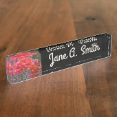 トロピカルピンクブーゲンビリア島フローラ デスクネームプレート (側面)