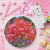 トロピカルピンクブーゲンビリア島フローラ ペーパープレート (パーティー)