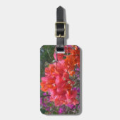 トロピカルピンクブーゲンビリア島フローラ ラゲッジタグ (正面縦)