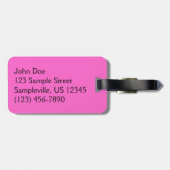 トロピカルピンクブーゲンビリア島フローラ ラゲッジタグ (裏面横)