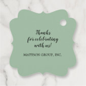 トロピカルピンクプロテアファンシーフローラスクエアパーティー フェイバータグ (裏面)