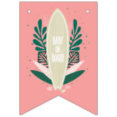 トロピカルピンクベビーオンボードバンティングフラグ バンティングフラッグ (第1の旗)