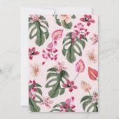 トロピカルピンクベビーシャワー 招待状 (裏面)